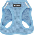 Best Pet Supplies Voyager Step-in Air Harness - All Weather Mesh, Reflective, No Pull Harness for Dogs, Cats - Secure with Hook & Loop Fastener, Buckle, Double D-Rings - Baby Blue, M