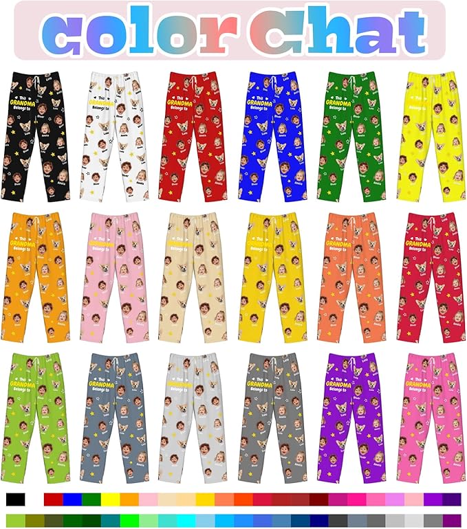 Custom Pajamas Pants Plaid Personalized Funny PJ Pant Design with Face Pajama for Men Women Dog Pet
