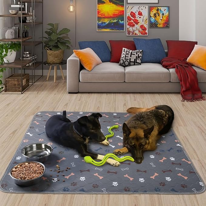 Washable Pee Pads for Dogs, 2 Pack 41"x41" Reusable Puppy Pads, Waterproof Pet Training Pads, Non-Slip Fast Absorbent Potty Pads for Crate, Floor, Couch, Whelping Pads Litter Mat Puppy Supplies