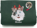 NAZENTI Custom Photo Pet Embroidered Sweatshirt, Custom Dog Face Embroidered Sweatshirt, Dog Mom Sweater,Cat Sweater