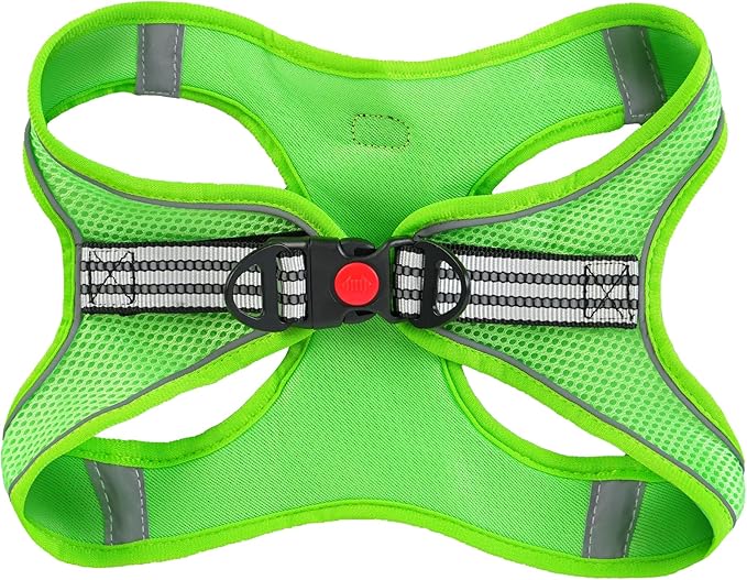 ROYPET Step-in Air Dog Harness, All Weather Mesh Step in Vest Harness for Small and Medidum Dogs and Cats, Adjustable Soft Padded Dog Vest with Easy Control Handle for Dogs Pets (Green, XXL)