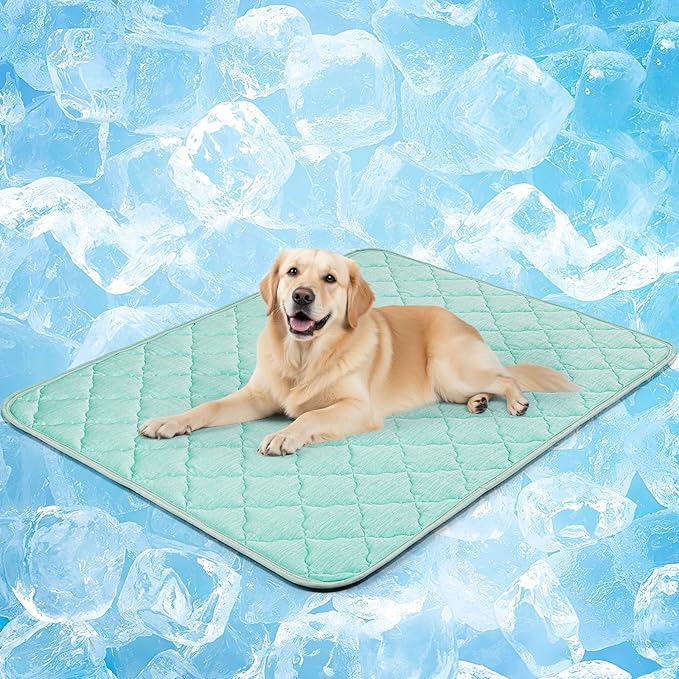LOOBANI Dog Cooling Mat for Summer - 60" x 40" Pet Cooling Pad for Extra Large Dog with Anti-Slip Bottom, Reusable Cool Mat for Dogs, Cats, Indoor & Outdoor Use, Couch, Bed, Kennels and Floor