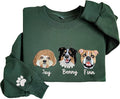 NAZENTI Custom Photo Pet Embroidered Sweatshirt, Custom Dog Face Embroidered Sweatshirt, Dog Mom Sweater,Cat Sweater