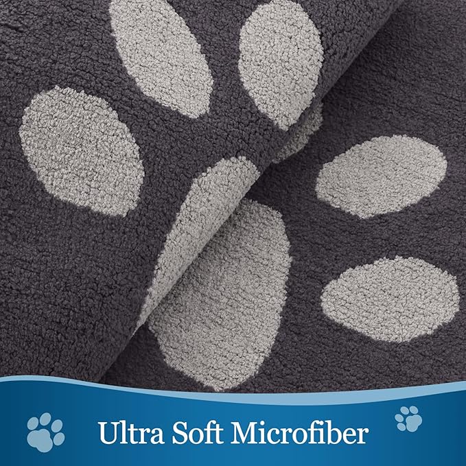 Buganda Dog Door Mat for Muddy Paws, Absorbent Dirt Trapper Washable Indoor Doormats, Non Slip Low-Profile Mud Mat for Dogs, Front Entrance Doormat for Inside Floor (59x35 Inches, Dark Grey)