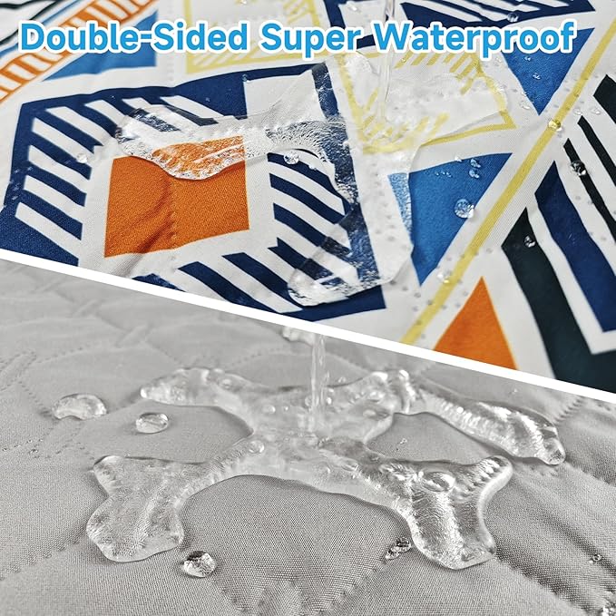 Waterproof Dog Blanket, Bohemian Dog Bed Cover Pet Blanket, Reversible Sofa Couch Cover for Dogs Washable, Protect Furniture Bed Couch Sofa for Puppy Cat (Blue Medallion, 52×82 Inch)