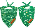 Realeaf St. Patrick's Day Dog Bandanas 2 Pack, Reversible Green Dog Scarf for Boy and Girl, Premium Durable Fabric, Holiday Bandana for Large and Extra Large Dogs Pets (X-Large)