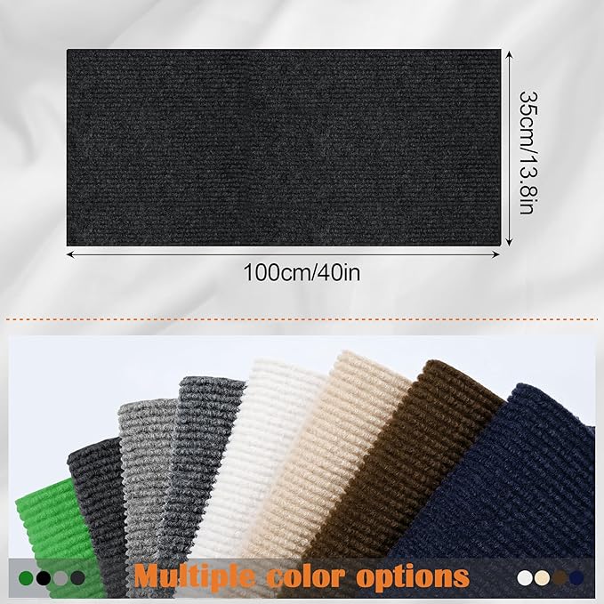 Cat Scratch Furniture Protector - 40" x 13.8" Trimmable Self-Adhesive Cats Claws Scratch Pads, DIY Cat Climbing Couch Protector for Scratch Post Cat Tree Replacement Indoor (Black)