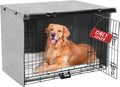 Dog Crate Cover - Double Door Waterproof Pet Kennel Cover, Durable 600D Polyester Protective Cage Cover for 30 Inch Dog Crate - Grey