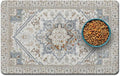 Dog Food Mats for Floors, Absorbent and Quick-Drying Pet Cat Food Mat,Anti-Fouling and Easy-to-Clean Pet Feeding Mat,Dog Bowl Mat for Messy Drinking Water Bowls.17 x27, Bohemia Style