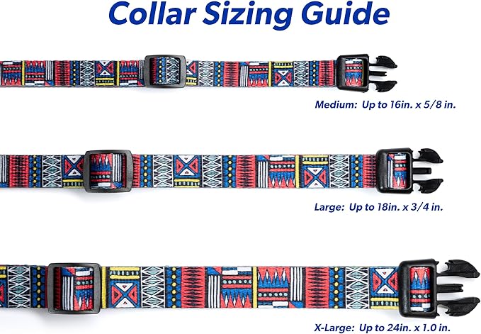 MS-5 Automatic Pet Door Collar, Genuine High Tech Pet Brand Dog Collar for Power Pet Doors - Deluxe Strap (Tribal, Extra Large) - DC-TBL-MS5-XL