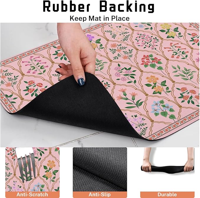 Absorbent Pet Dog Bowl Mat for Food and Water, Pet Cat Food Feeding Mat with Non Slip Rubber Backing, Dog Food Mats for Floors Waterproof, 24"x32"