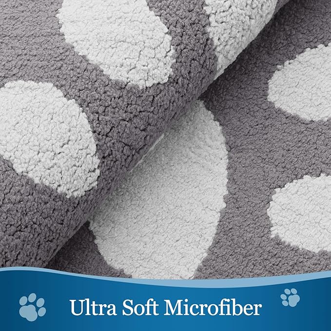 Buganda Dog Door Mat for Muddy Paws, Absorbent Dirt Trapper Washable Indoor Doormats, Non Slip Low-Profile Mud Mat for Dogs, Front Entrance Doormat for Inside Floor (48x30 Inches, Light Grey)