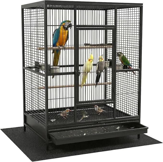 Under Pet Cage Mat for Bird Cages, Dog Kennels, Reptile Aquariums, Dog Kennels, Water-Resistant Pad for Hard Floors and Surfaces (XX-Large)