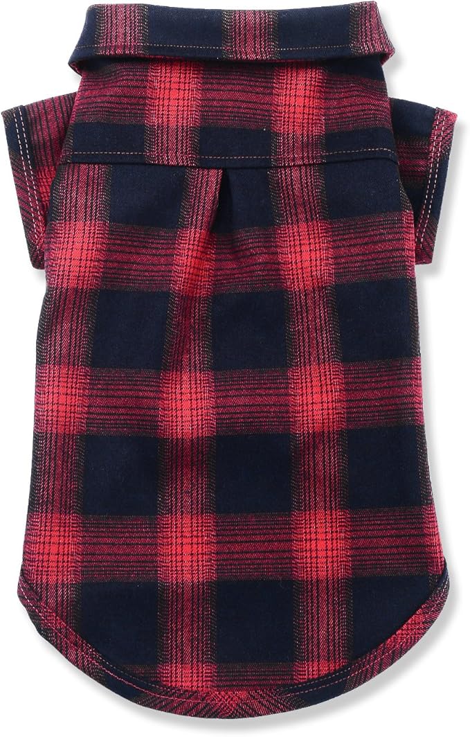 Koneseve Dog Shirt, Pet Plaid Clothes Shirt T-Shirt Sweater Matching Breathable for Small Medium Large Dog Cat Puppy Adorable Casual Cozy Halloween Thanksgiving Christmas Costumes (Red; 7XL)