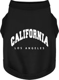 Discover Cozy Cotton Canine Wear: Soft, Lightweight, and Breathable Dog Shirt Vest with Eye-Catching Graphics(California), Keeping Your Furry Friend Warm and Comfy! Black 3XL