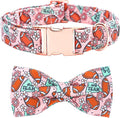 Dog Collar - Rugby with Bow Cute Pet Collar for Pets Bowtie Puppy Collar Adjustable Girl Boy Collars for Medium Dogs