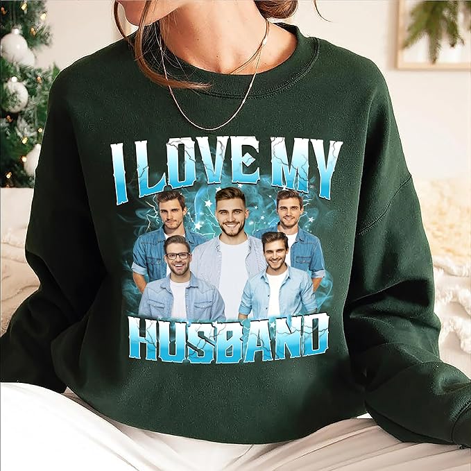 Tehg & Tuhg Custom T Shirts with Picture, Vintage Bootleg Rap Tee, Boyfriend Girlfriend, Unique Gift for Birthday Anniversary