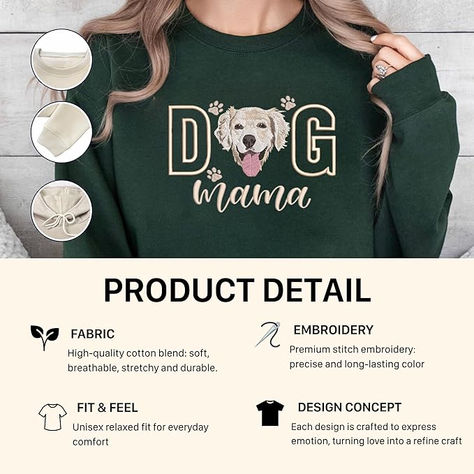 VIOLAVA Custom Cat Embroidered Christmas Sweatshirt – Personalized Pet Name Holiday Crewneck, Festive Gift for Cat Lovers
