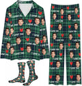 D-Story Personalized Pajamas with 1-8 Faces for Women Men, Custom Christmas Pjs, Pajamas Gifts For Family,Cat Mom,Dog Mom
