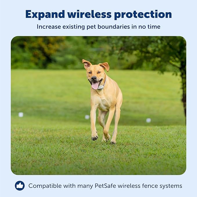 PetSafe Wireless Pet Containment System Extra Transmitter - Adds Up to 1/2 Acre to Stay & Play Wireless Fence or Pet Containment System