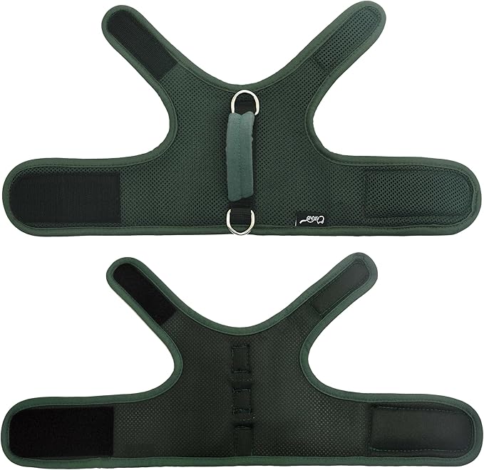 Cat Harness and Leash for Walking Escape Proof Breathable Mesh Fabric, Solid Green, Extra Large, Adjustable Cat Walking Jackets with Handle, Padded Stylish Cat Vest