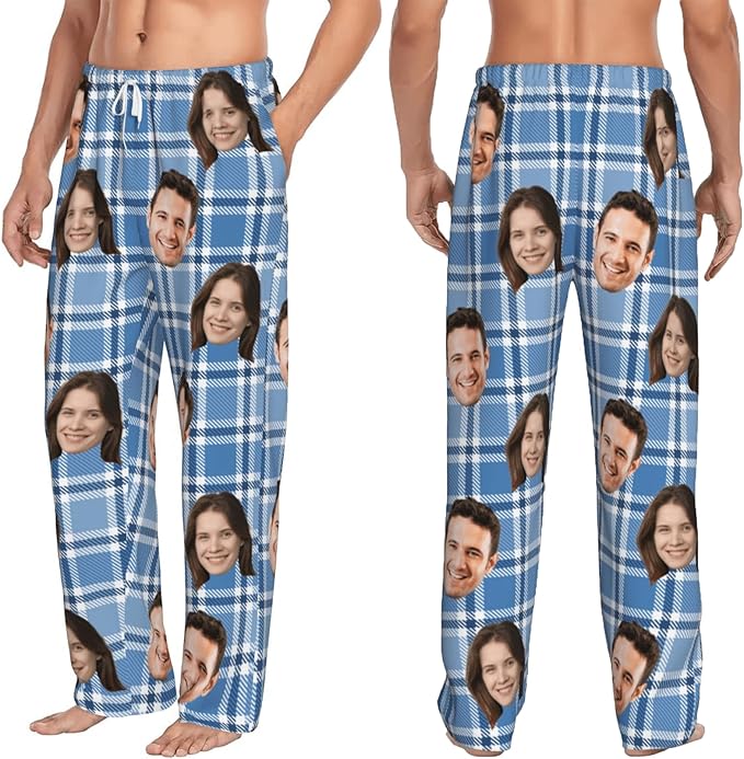 Personalized Pajamas Pants with Photo for Men Women, Custom Pajama Pants Anniversary, Mens Pajama Pants with Pockets