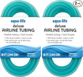 Penn-Plax Deluxe Airline Tubing for Aquariums – Made of Durable Silicone – Safe for Freshwater and Saltwater Fish Tanks – 8 Feet (Pack of 2)