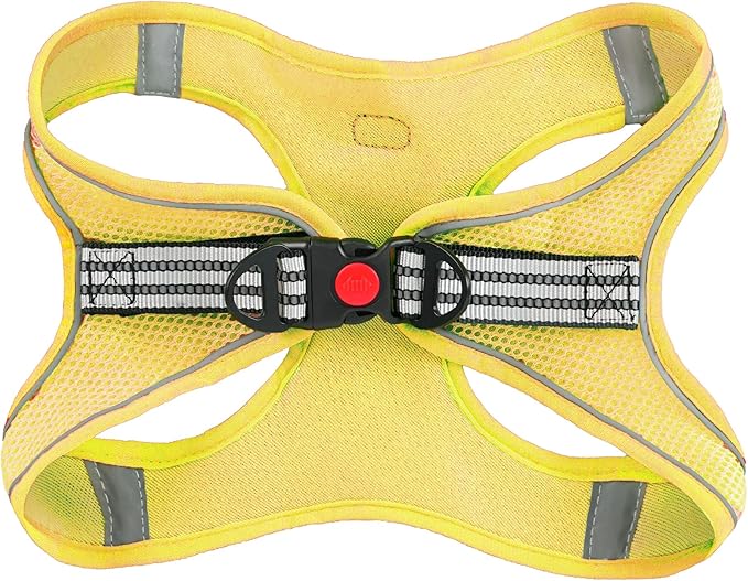 ROYPET Step-in Air Dog Harness, All Weather Mesh Step in Vest Harness for Small and Medidum Dogs and Cats, Adjustable Soft Padded Dog Vest with Easy Control Handle for Dogs Pets (Yellow, M)