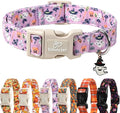 Halloween Dog Collar Cute Wizard Ghost Puppy Collar - Light Comfortable Adjustable Pet Collars for Small Medium Large Girl Boy Dogs XS