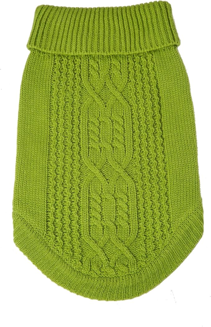Stretchy Cat Sweater - 17 Colors & 6 Sizes | Snug Winter-Ready Knit for Boy/Girl Cats & Kittens(Green, Small)