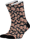D-Story Custom Face Socks, Personalized Photo Picture on Socks, Unisex Athletic Crew Socks for Men Women