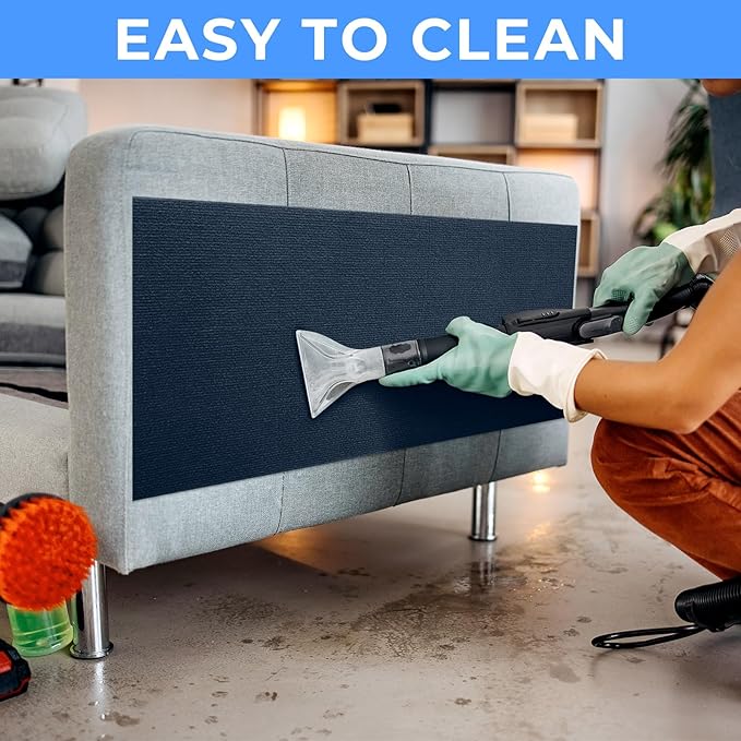 Cat Scratch Furniture Protector Couch Protector from cat Claws Self-Adhesive Carpet remnants Scratching Mat Trimmable DIY Climbing Covering Posts 39.3" x 15.8" Blue Grey