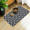 Dog Food Mat 17X30 Inch Pet Feeding Absorbent Mats for Floor Cat Water Bowl Placemats Non-Slip Washable Dog Mat for Food and Water