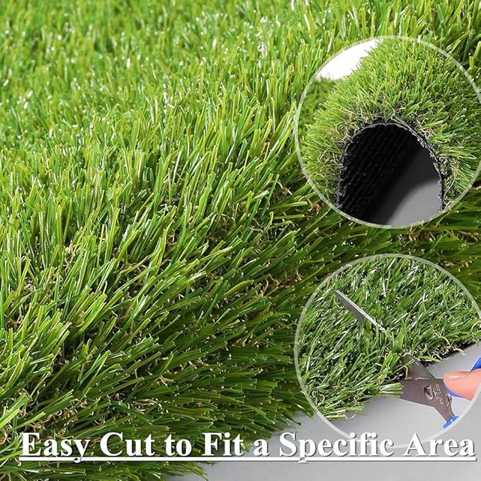 ALTRUISTIC Premium Artificial Grass Drainage Holes & Rubber Backing 70 oz Realistic Synthetic Grass Mat Extra-Heavy & Soft Pet Turf Fake Grass for Dogs or Outdoor Decor,(4 ft x7 ft = 28 Square ft)