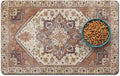 Dog Food Mats for Floors, Absorbent and Quick-Drying Pet Cat Food Mat,Anti-Fouling and Easy-to-Clean Pet Feeding Mat,Dog Bowl Mat for Messy Drinking Water Bowls.12 x20, Bohemia Style