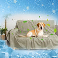 Kritter Planet Waterproof Cooling Dog Mat, Soft Pet Blanket for Summer, Lightweight Outdoor Mat, Reversible Furniture Cover Couch Sofa Bed, 50 x 60 inch, Taupe