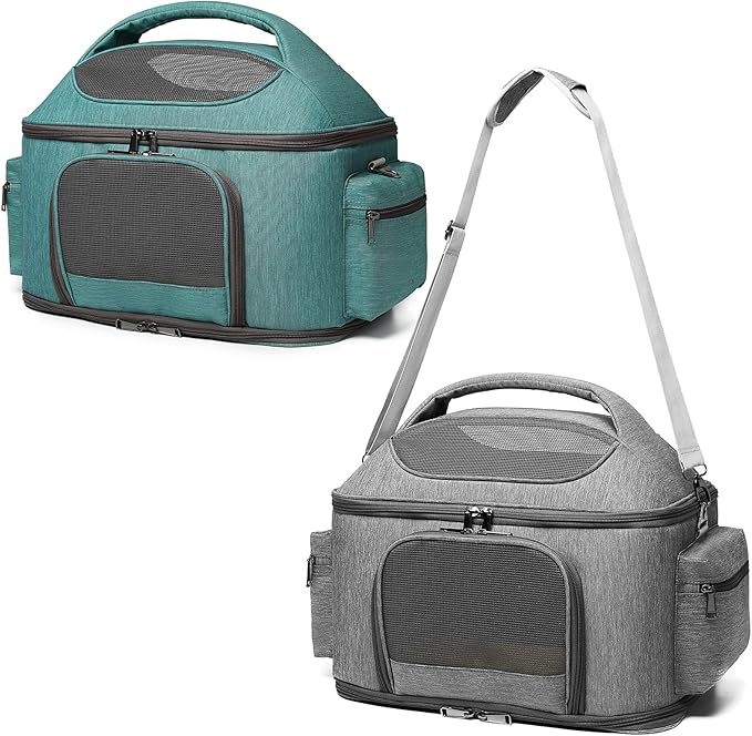 halinfer Pet Carrier for Large Fat Cats and Small Dog, Fits up to 20 pounds Car Seat Travel Carrier, Collapsible Indoor Outdoor Soft Side Carrier Bed House Airline Approved Under Seat