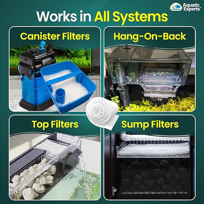 Aquatic Experts Aquarium Filter Floss for Fish Tank Filters - FilterFirst Aquarium Filter Pad - Media Roll for Crystal Clear Water, 3/4" - 1" Thick (24 Inch Wide, 72 Inch Long)
