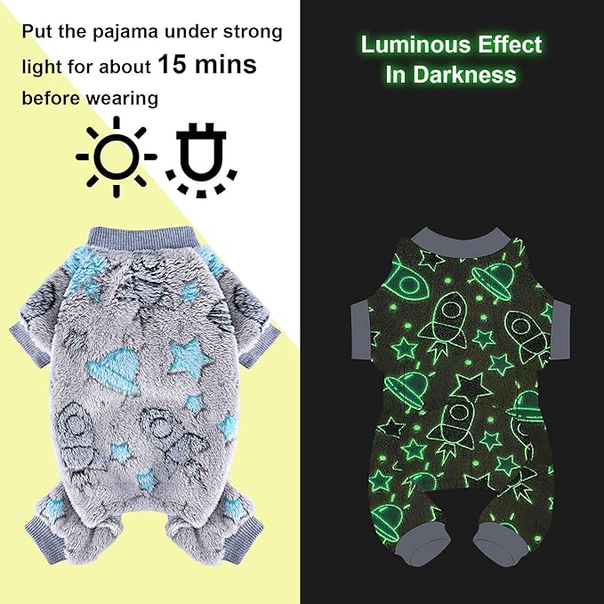 Fleece Dog Pajamas for Small Dogs Boy Warm Winter Dog Clothes Pjs Cute Extra Small Dogs Sweaters 4 Legs Puppy Jumpsuit Soft Puppy Onesies Pet Apparel Outfits for Chihuahua Yorkie Cat, Grey, XS