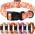 Fall Dog Collar, Cute Football Pattern Puppy Collar, Orange Adjustable Cotton Holiday Tanksgiving Dog Collars for Small Medium Large Boy&Girl Dogs S