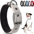 PetiFine Dog Collars for Medium Dogs, Neoprene Padded and Adjustable, Reflective Wide Heavy Duty Pet Collars with Durable Metal Belt Buckle for Walking, Grey, M