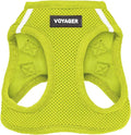 Best Pet Supplies Voyager Step-in Air Harness - All Weather Mesh, Reflective, No Pull Harness for Dogs, Cats - Secure with Hook & Loop Fastener, Buckle, Double D-Rings - Lime Green, S