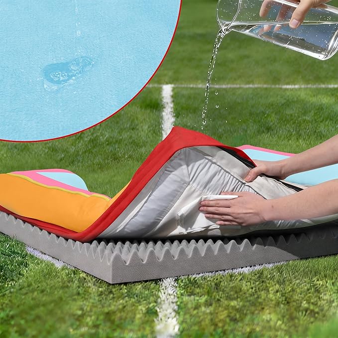 Comfort Expression Orthopedic Dog Bed for Large Dogs 36x27 Inch, Waterproof Egg Crate Foam Large Pet Bed with Removable Bolsters, Dog Couch with Washable Cover & Non-Slip Bottom, Miami
