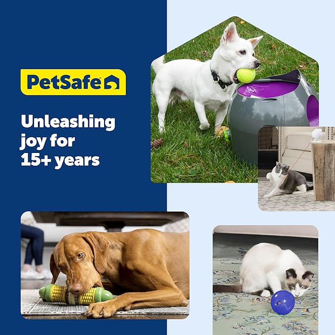 PetSafe SlimCat Interactive Feeder - Combines Play with Mealtime - Adjustable Portions - BPA-Free Plastic - Slow Feeder for Digestion - Lightweight, Dishwasher-Safe Toy - Pink