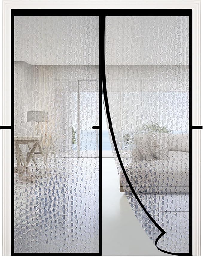 RELIANCER Magnetic Thermal Insulated Door Curtain,Waterproof EVA Door Cover,Fit Doors Size Up to 70"x78",Temperature Protection Insulated Doorway Curtain Partition,Patio Self-Closing Doors Net Screen
