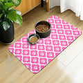 Dog Food Mat 12X20 Inch Pet Feeding Absorbent Mats for Floor Cat Water Bowl Placemats Non-Slip Washable Dog Mat for Food and Water