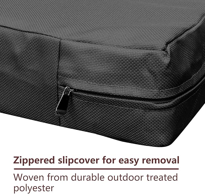 Dog Bed Cover Replacement Washable. 53 L x 42 W x 5 H inches Washable Removable Orthopedic, Cooling Gel and Memory Foam Pet Bed Protector, Cover only (Black)