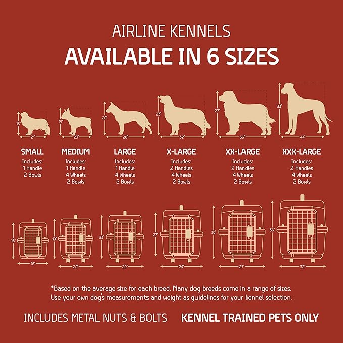 SportPet Designs Plastic Kennels Rolling Plastic Wire Door Travel Dog Crate, XXL