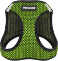 Best Pet Supplies Voyager Step-in Air Harness - All Weather Mesh, Reflective, No Pull Harness for Dogs, Cats - Secure with Hook & Loop Fastener, Buckle, Double D-Rings - Lime Green 2-Tone, S