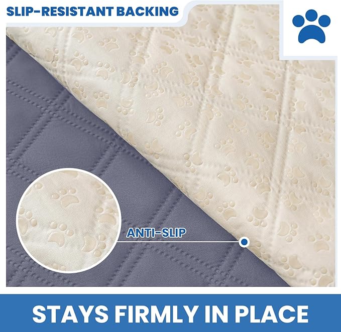 Waterproof Couch Covers for Pets, Waterproof Dog Bed Cover, Anti-Slip Soft Dog Blankets, Couch Cover for Dogs Washable, Pet Blanket for Puppy Large Dogs Cat (68x82 Inch, Grey Blue)